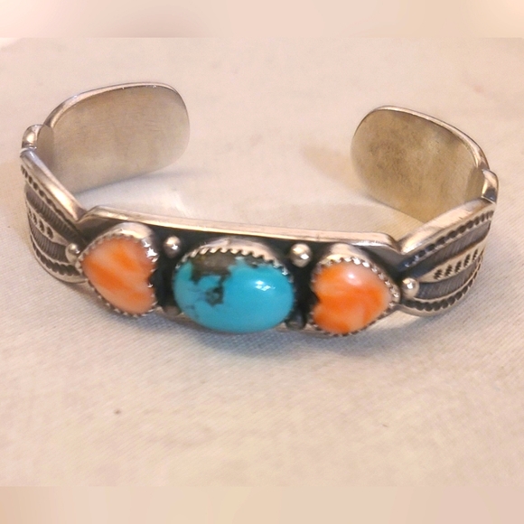 Sundance Jewelry - 💙💙Sundance Catalog Robert Chee Turquoise and Coral Sterling Silver Cuff
